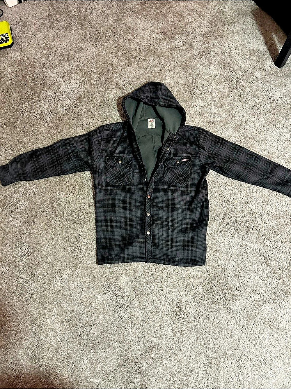 Dickies Genuine Dickies Fleece Lined Plaid Hooded Shirt Jacket Genuine Fleece